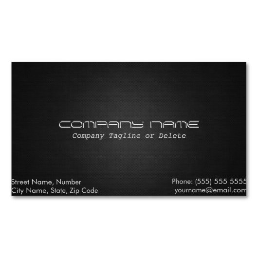 Eenvoudig en Classy Metallic Magnetic Visitekaartj Visitekaartje Magneet (Voorkant)