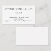 Eenvoudig en conservatief Visitekaartje (Voorkant / Achterkant)