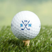 Eenvoudig en Cool Klassiek Blauw Golfers Logo Golfballen (Insitu Shirt)