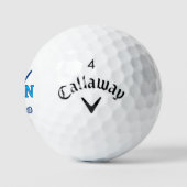 Eenvoudig en Cool Klassiek Blauw Golfers Logo Golfballen (Logo)