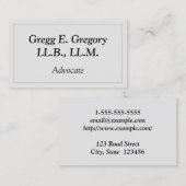 Eenvoudig en eenvoudig Advocate Visitekaartje (Voorkant / Achterkant)