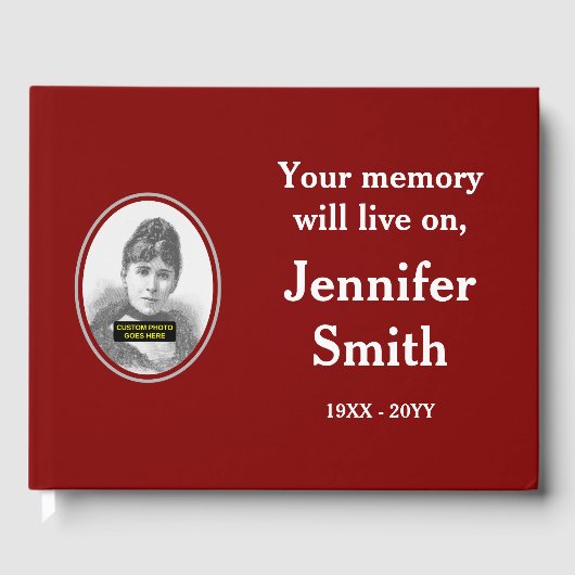 Eenvoudig en eenvoudig herinneringsboek; aangepast gastenboek (Voorkant)