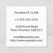 Eenvoudig en eenvoudig juridisch professioneel Vis Vierkante Visitekaartje (Achterkant)