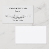 Eenvoudig en eenvoudig juridisch professioneel Vis Visitekaartje (Voorkant / Achterkant)