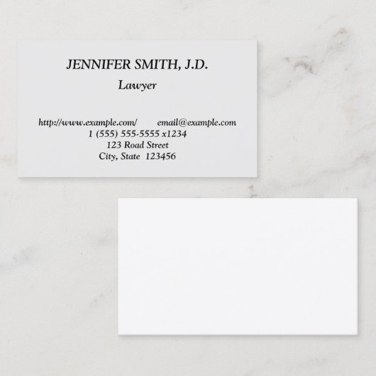 Eenvoudig en eenvoudig juridisch professioneel Vis Visitekaartje (Voorkant / Achterkant)