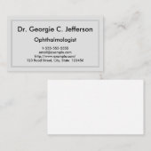 Eenvoudig en eenvoudig oogheelkundig Visitekaartje (Voorkant / Achterkant)