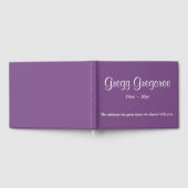 Eenvoudig en eenvoudig Paars begrafenisboek Gastenboek (Volledig)