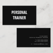 Eenvoudig en eenvoudig persoonlijk trainingsprogra visitekaartje (Voorkant / Achterkant)