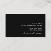 Eenvoudig en eenvoudig persoonlijk trainingsprogra visitekaartje (Achterkant)