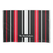 Eenvoudig en eenvoudig rood wit en zwart kussensloop (Voorkant)