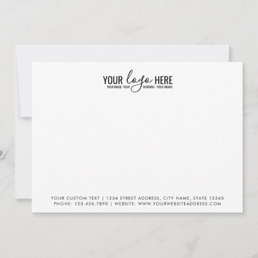 Eenvoudig en eenvoudig uw bedrijf Logo Notitiekaartje (Voorkant)