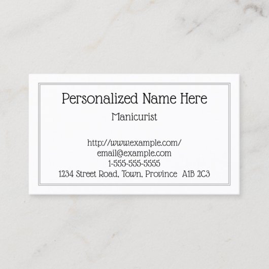 Eenvoudig en eenvoudig Visitekaartje (Voorkant)