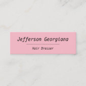 Eenvoudig en eenvoudig Visitekaartje met haarappar (Voorkant)