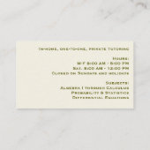 Eenvoudig en eenvoudig voor alle doeleinden, klass visitekaartje (Achterkant)