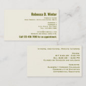 Eenvoudig en eenvoudig voor alle doeleinden, klass visitekaartje (Voorkant / Achterkant)