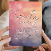 Eenvoudig en elegant 21e verjaardagsfeestje kaart