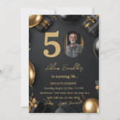 Eenvoudig en elegant 50ste verjaardagsfeest 1 kaart (Voorkant)