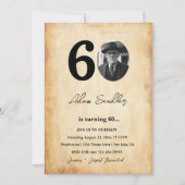 Eenvoudig en elegant 60e verjaardagsfeest kaart (Voorkant)