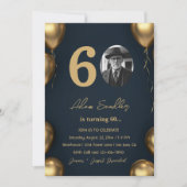 Eenvoudig en elegant 60ste verjaardagsfeest kaart (Voorkant)