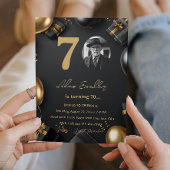 Eenvoudig en elegant 70ste verjaardagsfeestje kaart
