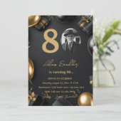 Eenvoudig en elegant 80ste verjaardagsfeest 1 kaart (Staand voorkant)