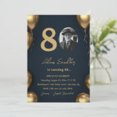 Eenvoudig en elegant 80ste verjaardagsfeest kaart (Staand voorkant)