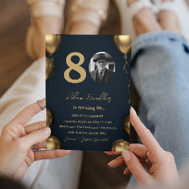 Eenvoudig en elegant 80ste verjaardagsfeest kaart