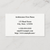 Eenvoudig en elegant Architect-Visitekaartje Visitekaartje (Achterkant)