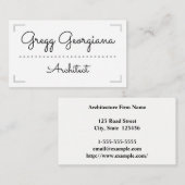 Eenvoudig en elegant Architect-Visitekaartje Visitekaartje (Voorkant / Achterkant)