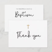 Eenvoudig en elegant Baptisme-Baby, bedankt voor j (Voorkant / Achterkant)