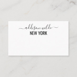 Eenvoudig en elegant bedrijf – schoon en professio visitekaartje