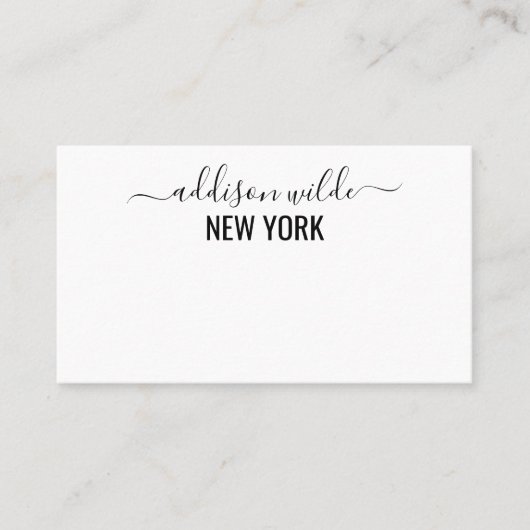 Eenvoudig en elegant bedrijf – schoon en professio visitekaartje (Voorkant)