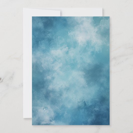 Eenvoudig en elegant Blauw 21e verjaardagsfeest Kaart (Achterkant)