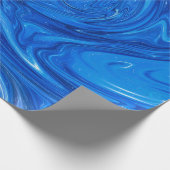 Eenvoudig en elegant blauw Abstract kunstwerk | Cadeaupapier (Hoek)