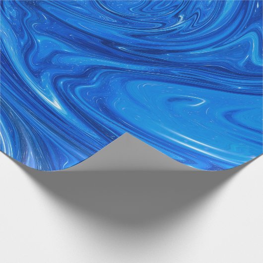 Eenvoudig en elegant blauw Abstract kunstwerk | Cadeaupapier (Hoek)