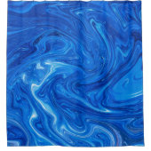 Eenvoudig en elegant blauw Abstract kunstwerk | Douchegordijn (Voorkant)