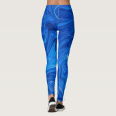 Eenvoudig en elegant blauw Abstract kunstwerk | Leggings (Achterkant)