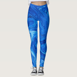 Eenvoudig en elegant blauw Abstract kunstwerk | Leggings