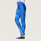 Eenvoudig en elegant blauw Abstract kunstwerk | Leggings (Links)