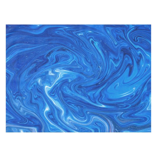 Eenvoudig en elegant blauw Abstract kunstwerk | Tafelkleed (Voorkant (Horizontaal))
