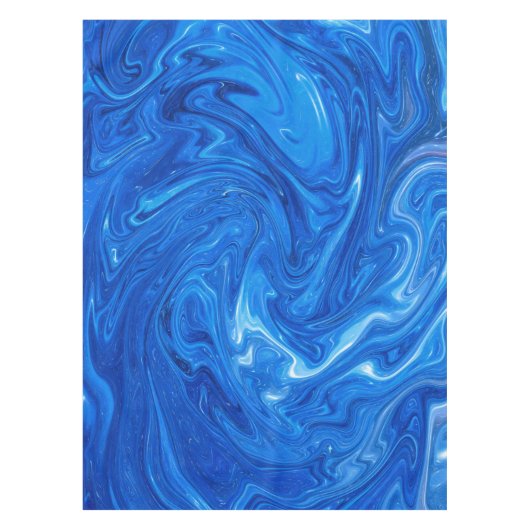 Eenvoudig en elegant blauw Abstract kunstwerk | Tafelkleed (Voorkant)