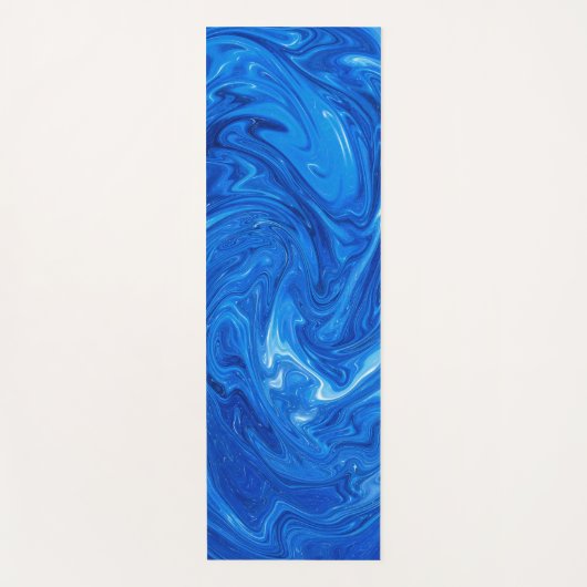 Eenvoudig en elegant blauw Abstract kunstwerk | Yogamat (Voorkant)