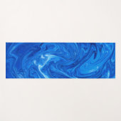 Eenvoudig en elegant blauw Abstract kunstwerk | Yogamat (Voorkant (horizontaal))