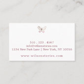 Eenvoudig en elegant Blush Butterfly Visitekaartje (Achterkant)