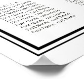 Eenvoudig en elegant bordje voor bruiloft poster (Hoek)