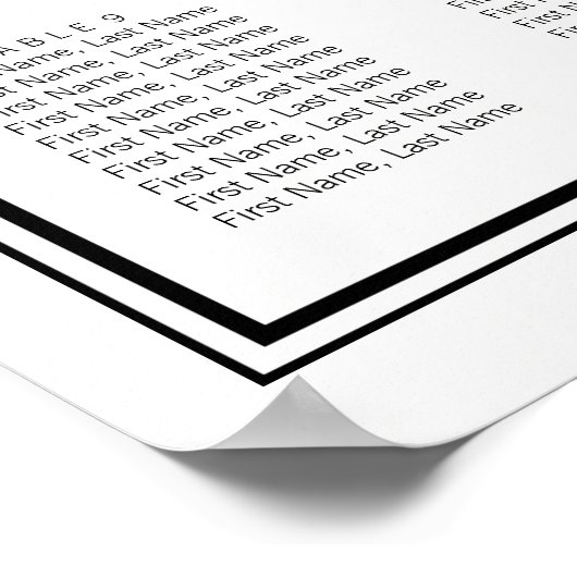 Eenvoudig en elegant bordje voor bruiloft poster (Hoek)