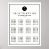 Eenvoudig en elegant bordje voor bruiloft poster (Voorkant)