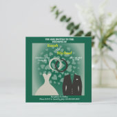 Eenvoudig en elegant bruid en bruidegom hart (Staand voorkant)