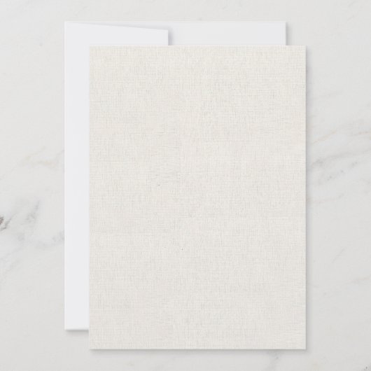 Eenvoudig en Elegant Canvas Thanksgiving Diner Kaart (Achterkant)