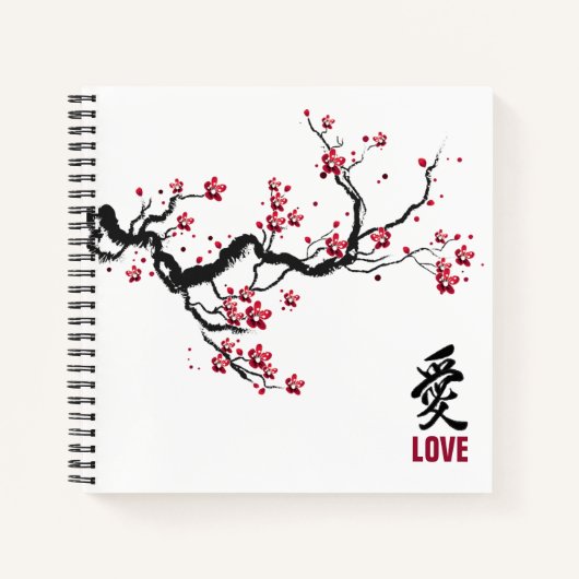 Eenvoudig en elegant Cherry Blossom Love Guestbook Notitieboek (Voorkant)